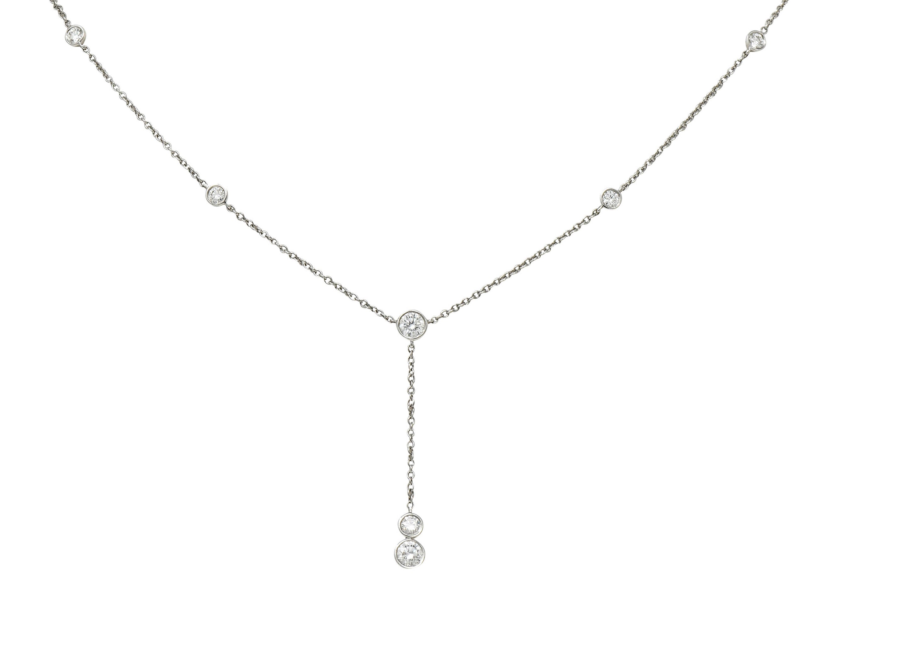 Diamond Lariat Necklace Ruby Lariat Necklace Diamond Y 