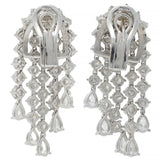 Capri 9.56 CTW Diamond 18 Karat White Gold Vintage Waterfall Fringe Earrings