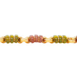 Bulgari 1990s Tourmaline 18 Karat Yellow Gold Vintage Link Bracelet