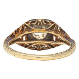 Edwardian 0.55 CTW Diamond 14 Karat Gold Antique Foliate Engagement Ring