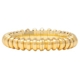 Bulgari 3.40 CTW Diamond 18 Two-Tone Gold Vintage Celtaura Tubogas Cuff Bracelet