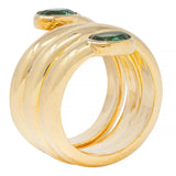 Cartier 1970's Green Tourmaline 18 Karat Yellow Gold Vintage Wrap Ring