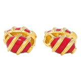 Schlumberger Tiffany & Co. 1960's Carnelian 18 Karat Gold Vintage Egg Cufflinks