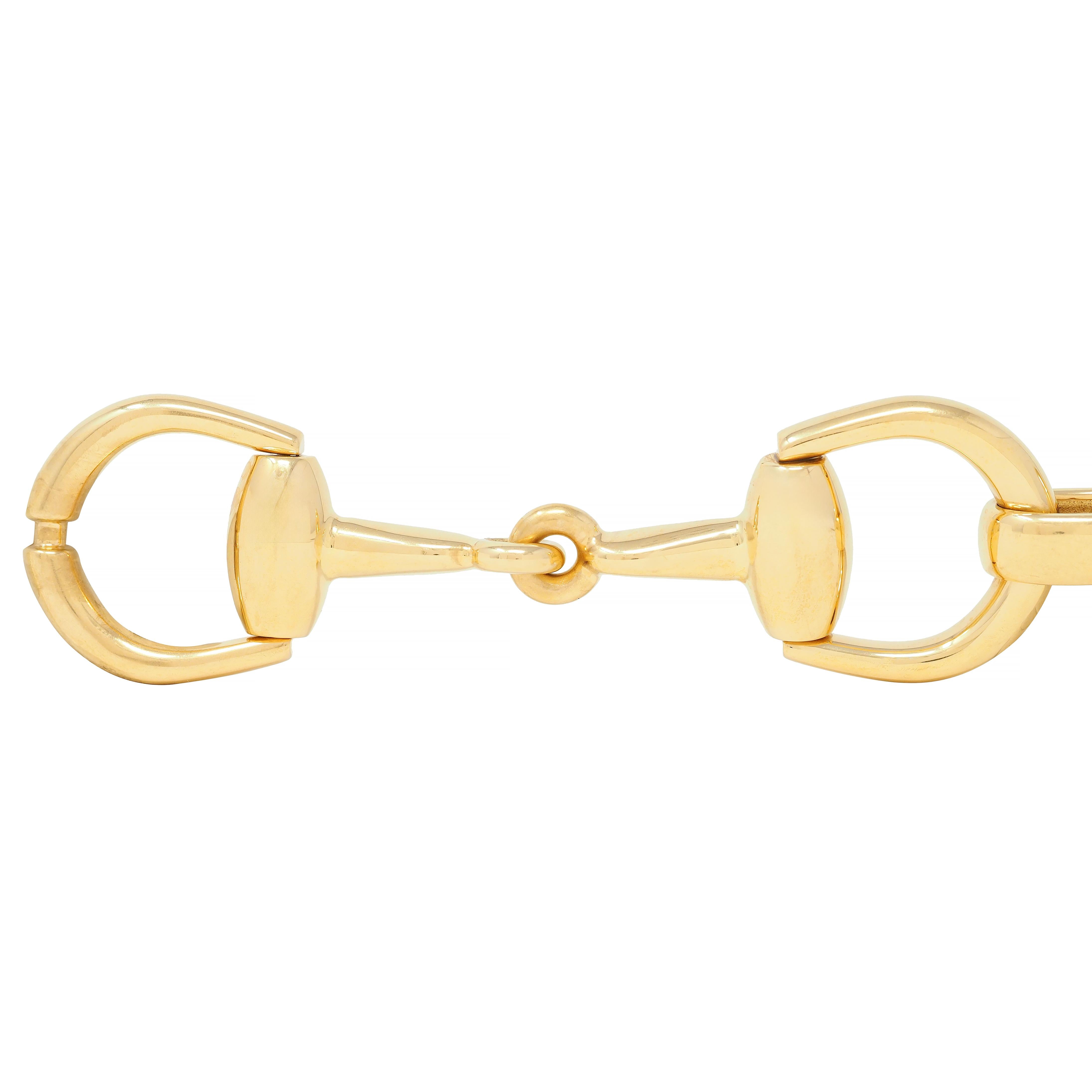 Gucci 18 Karat Yellow Gold Vintage Horsebit Link Bracelet