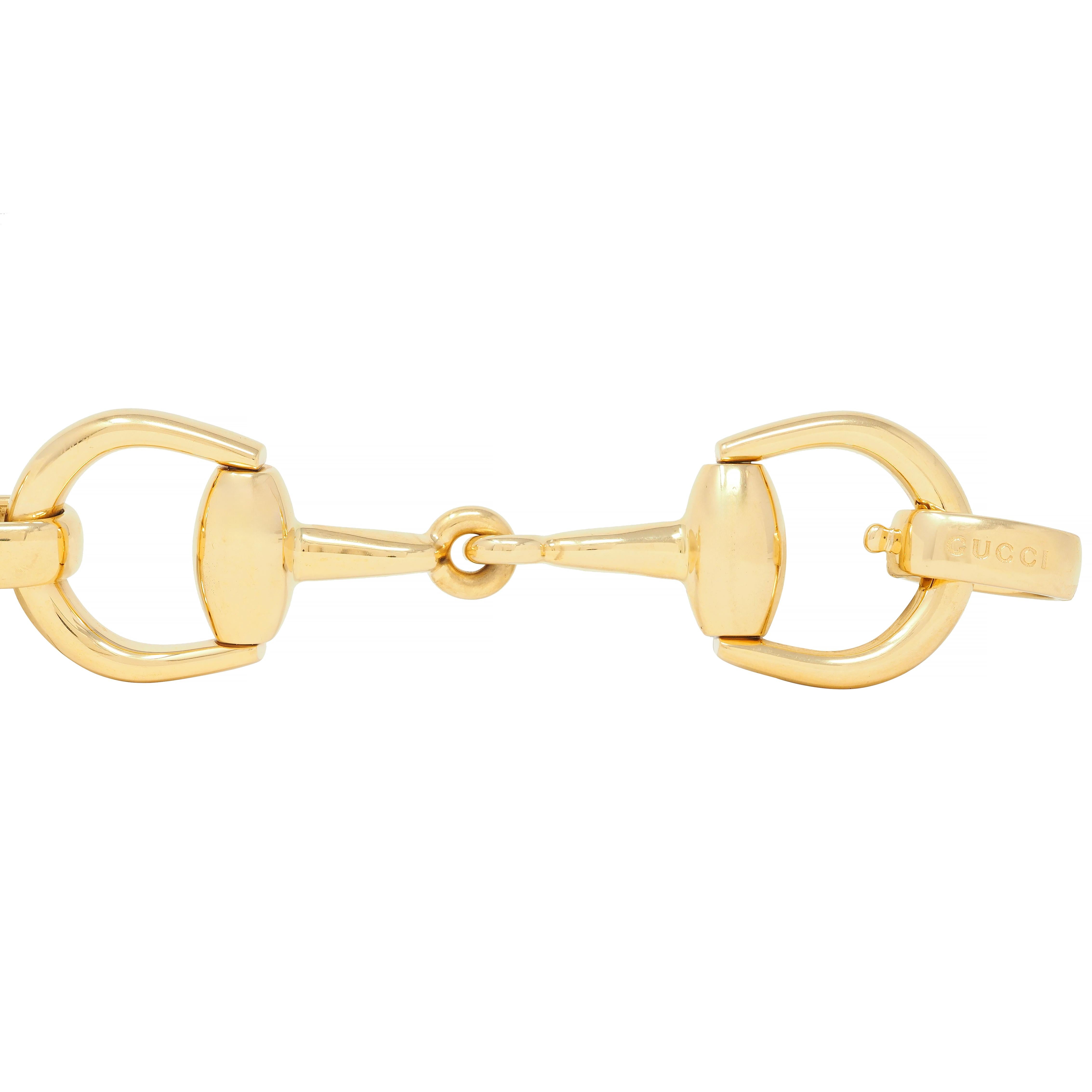 Gucci 18 Karat Yellow Gold Vintage Horsebit Link Bracelet