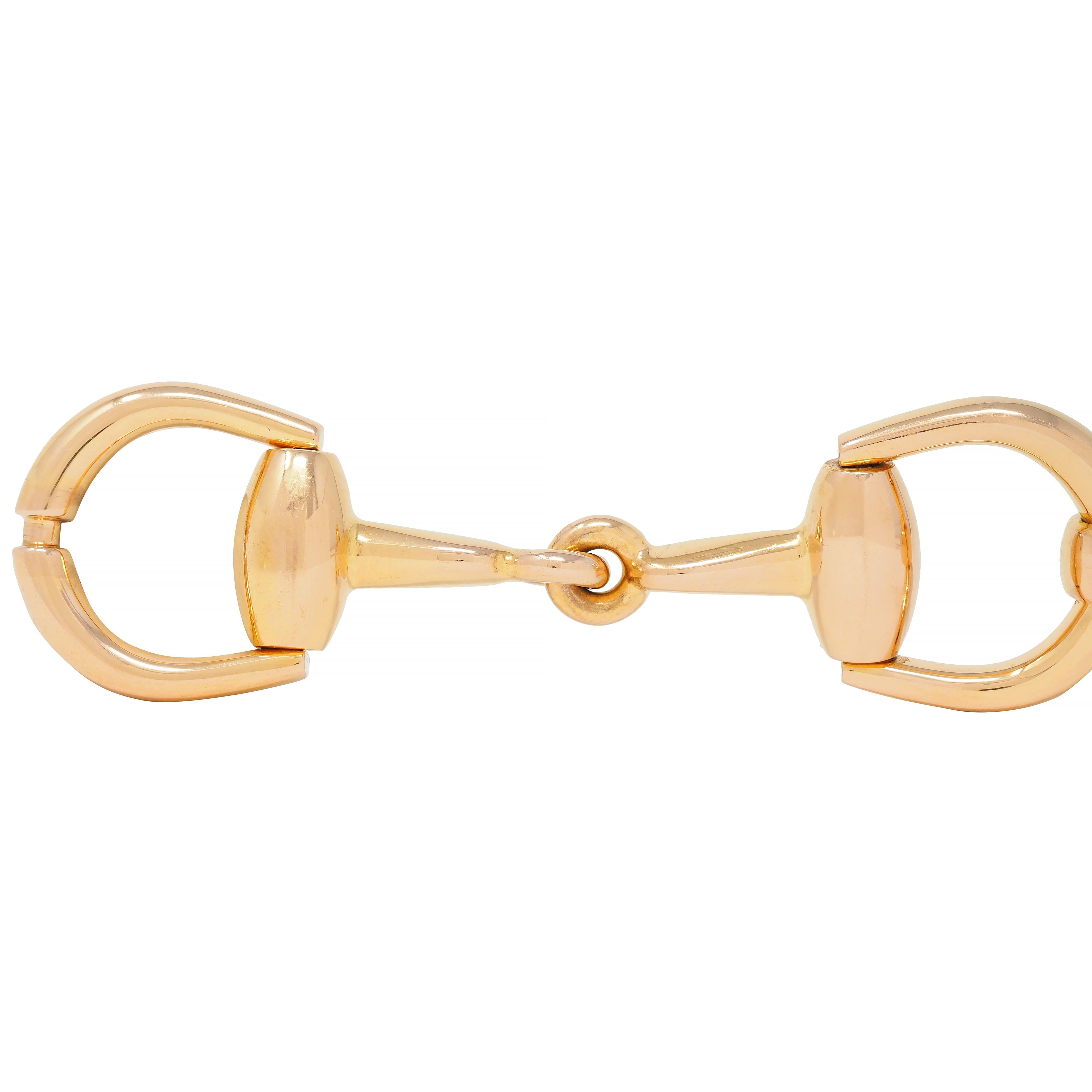 Gucci 18 Karat Rose Gold Vintage Horsebit Link Bracelet