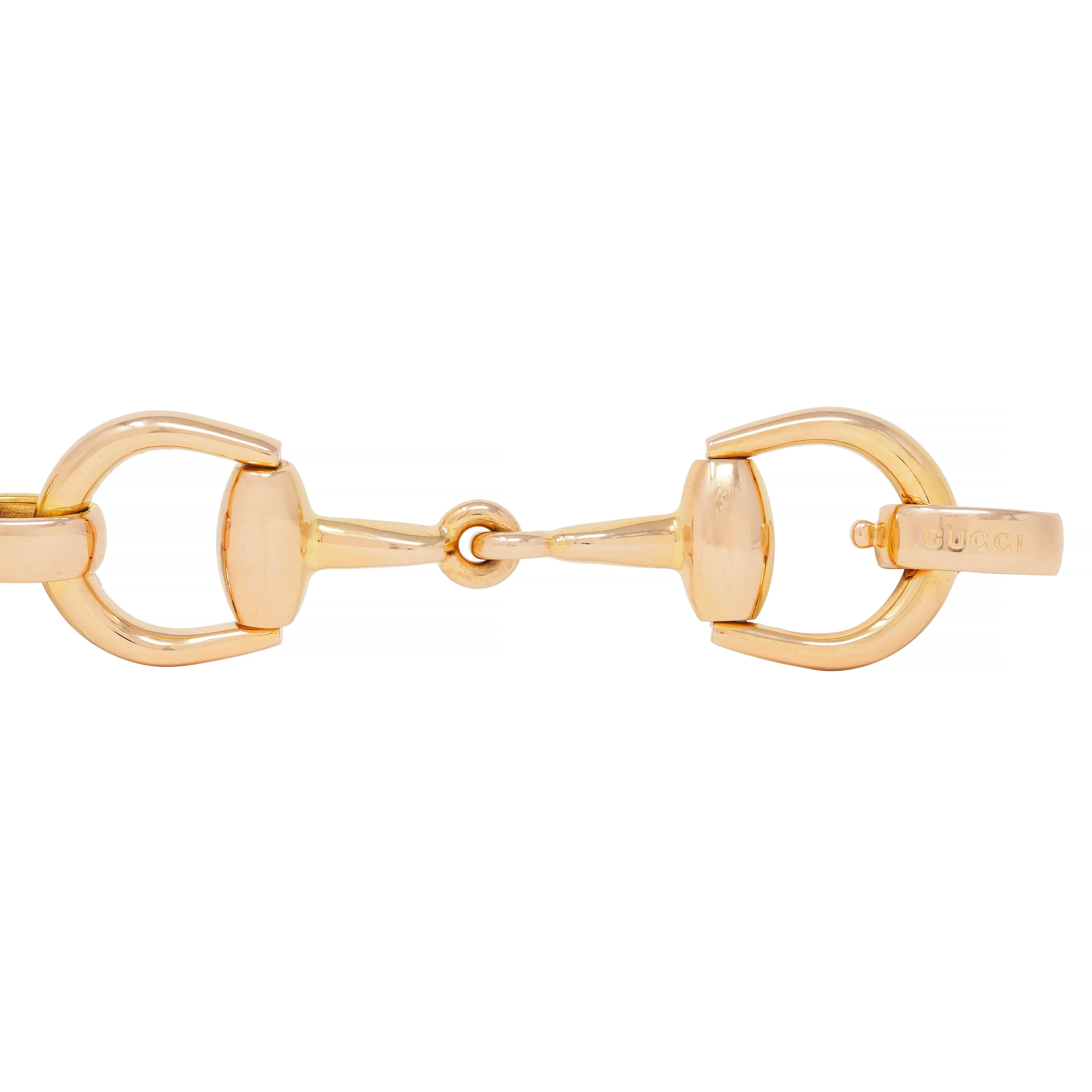 Gucci 18 Karat Rose Gold Vintage Horsebit Link Bracelet