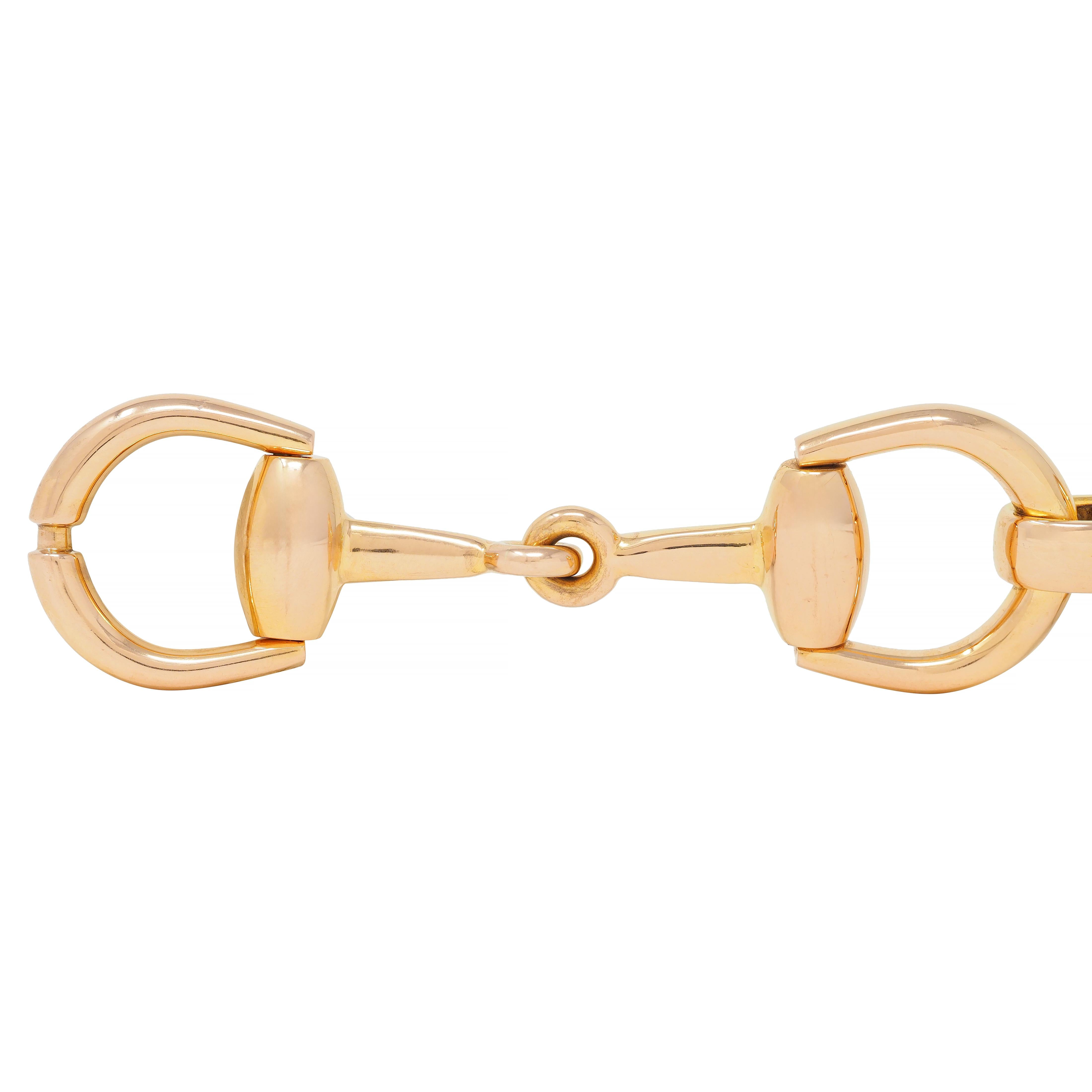 Gucci 18 Karat Rose Gold Vintage Horsebit Link Bracelet