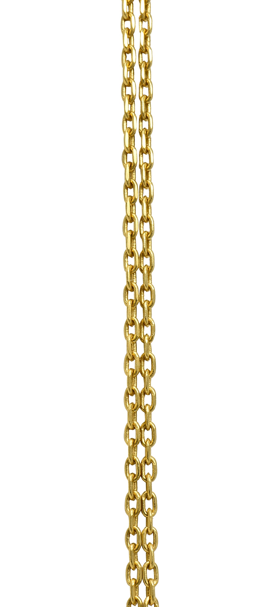 H.Stern Contemporary 2.50 CTW Diamond 18 Karat Two-Tone Gold Golden Stones Domed Pendant Necklace Wilson's Estate Jewelry