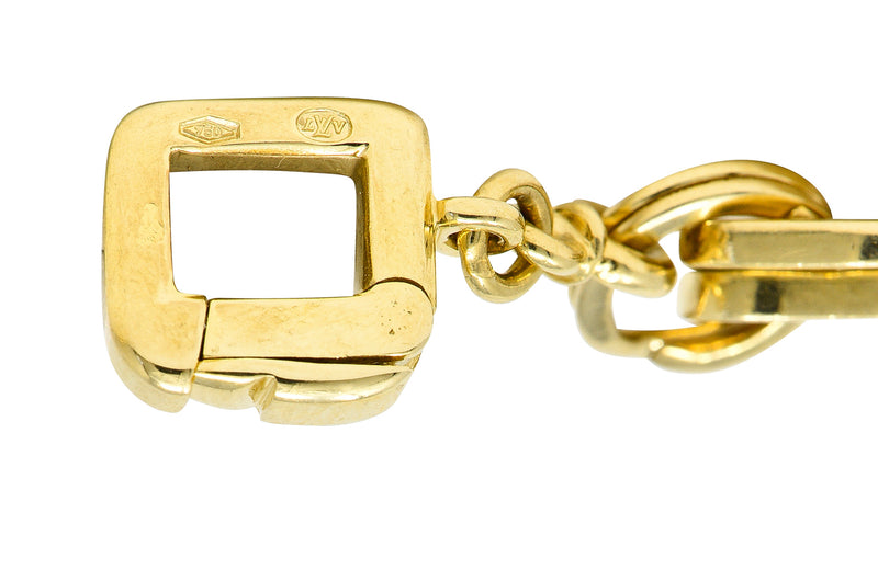 Louis Vuitton 18 Karat White Gold Pad Lock and Keys Charm