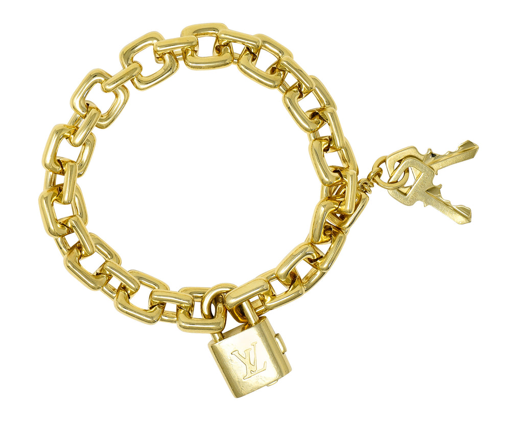Louis Vuitton Crazy In Lock Charm Bracelet - 18K Yellow Gold