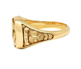 1979 14 Karat Yellow Gold Vintage Harvard Signet Class Unisex Ring