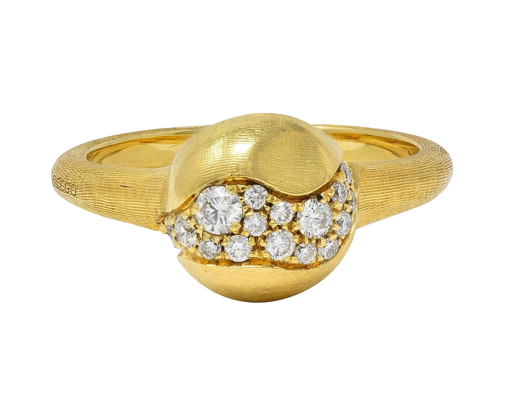 Marco Bicego Contemporary Diamond 18K Gold Africa Constellation Bauble Ring