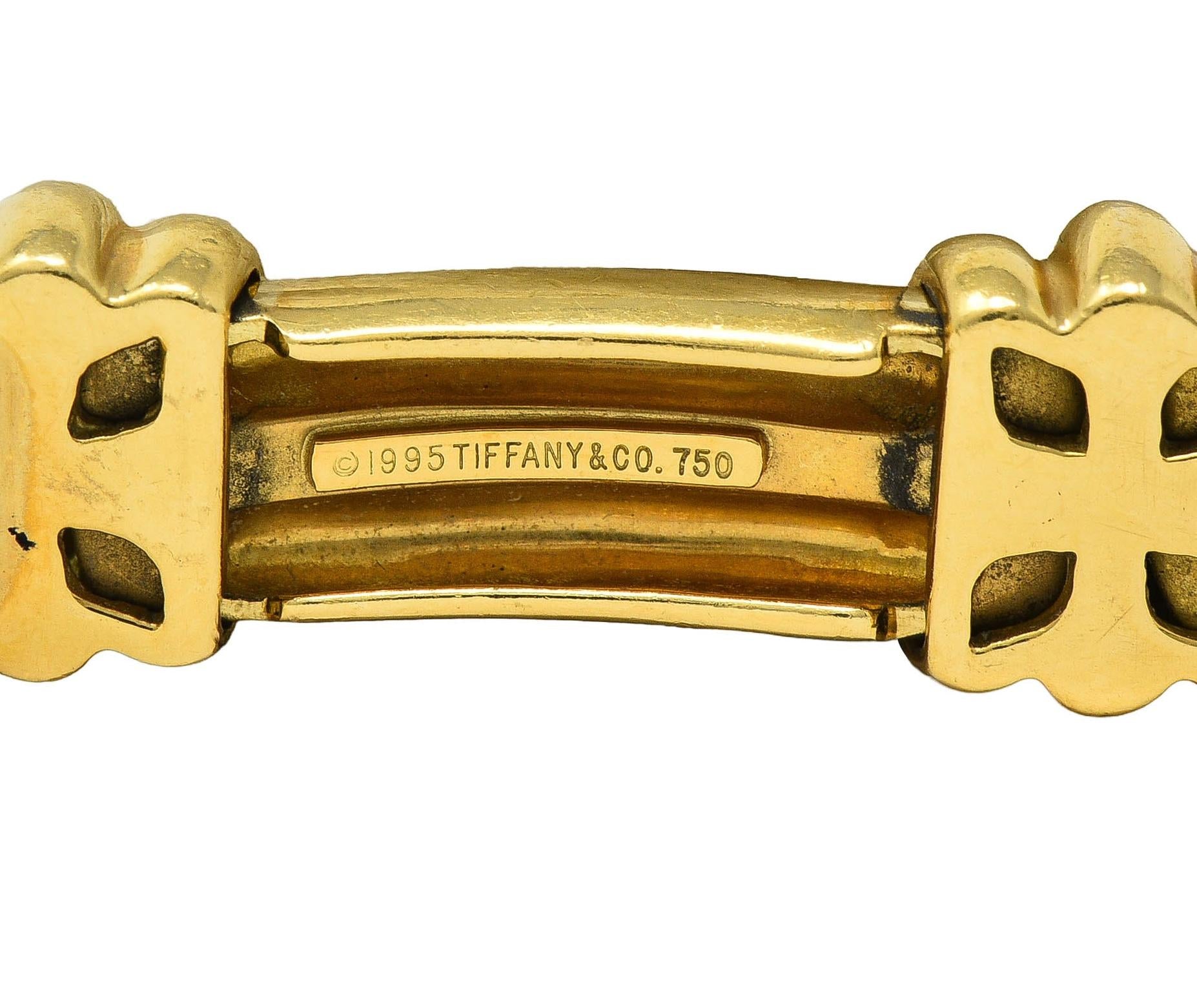 Tiffany & Co. 1995 18 Karat Yellow Gold Vintage Atlas Bracelet