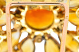 Cartier Paris 1950's 24.66 CTW Citrine Diamond Platinum 18K Gold Vintage Brooch