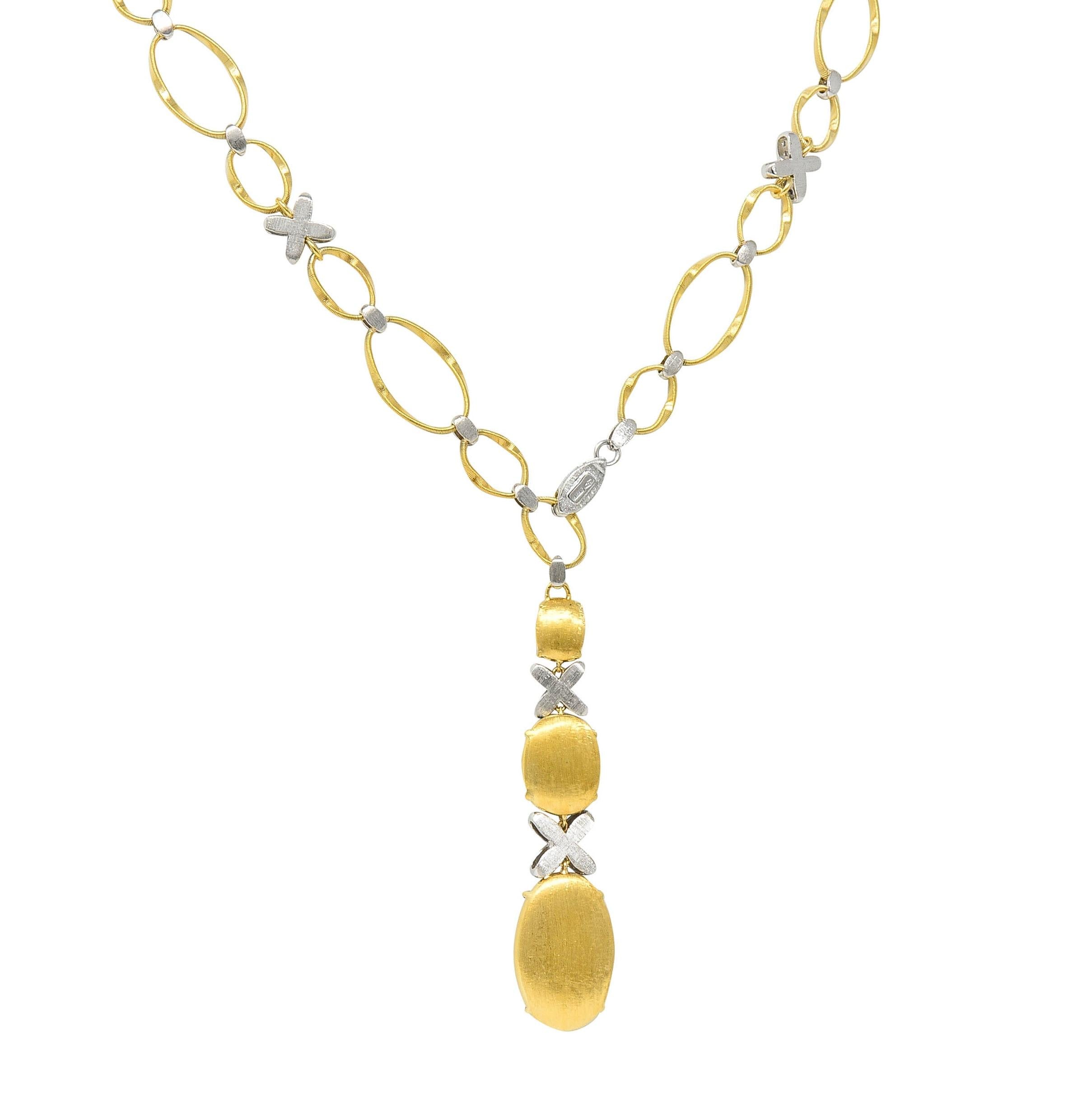 Marco Bicego Diamond Topaz Multi-Gem 18 Karat Gold Marrakech Onde Necklace