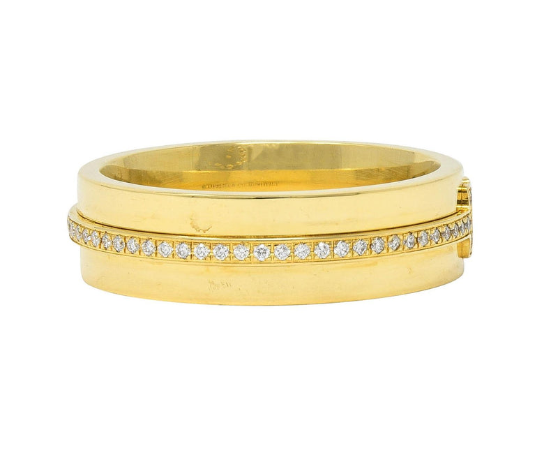 Tiffany & Co. Contemporary Diamond 18 Karat Gold T Collection Wide Band Ring