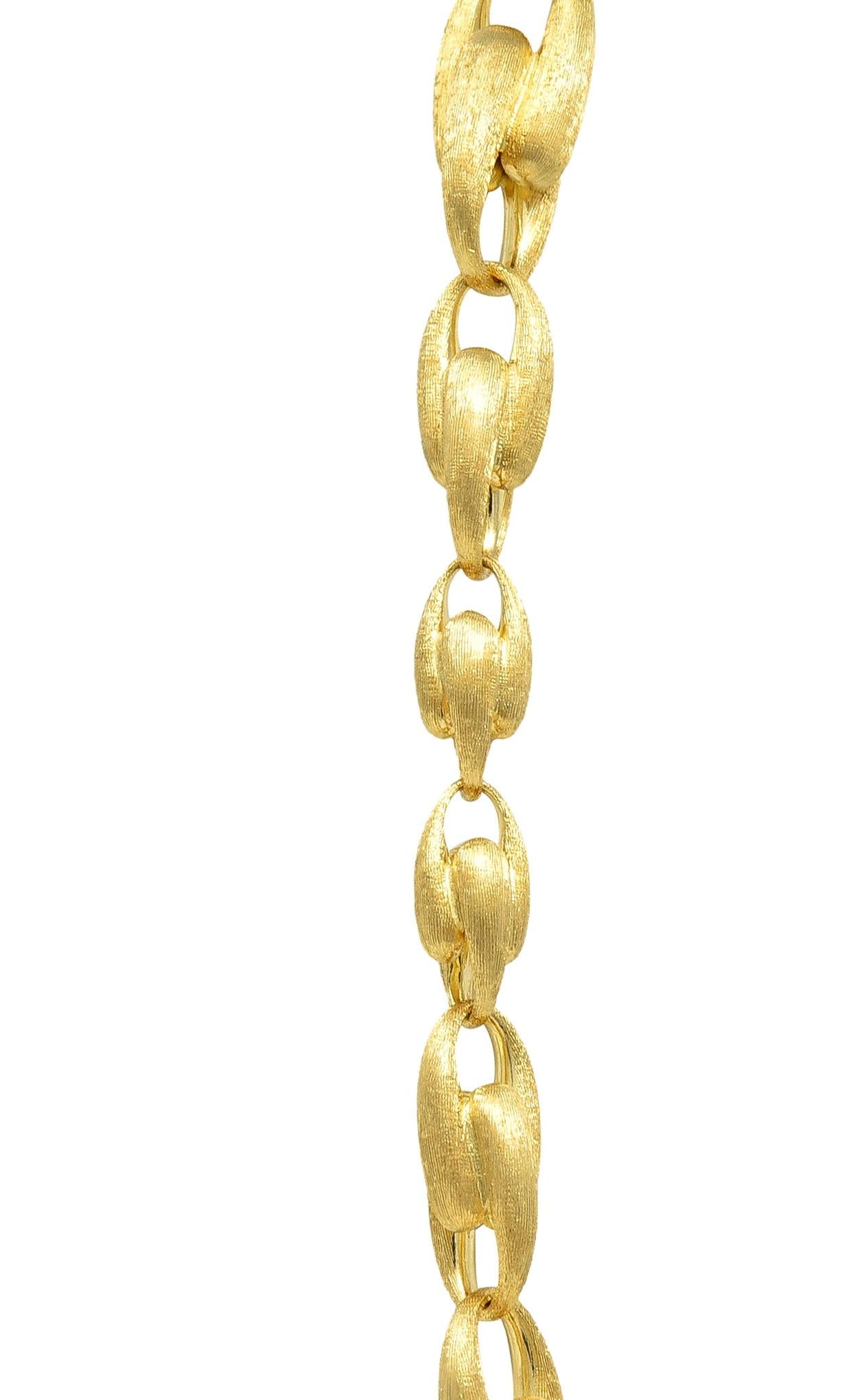 Maro Bicego Brushed 18 Karat Yellow Gold Multi-Strand U Link Lucia Necklace