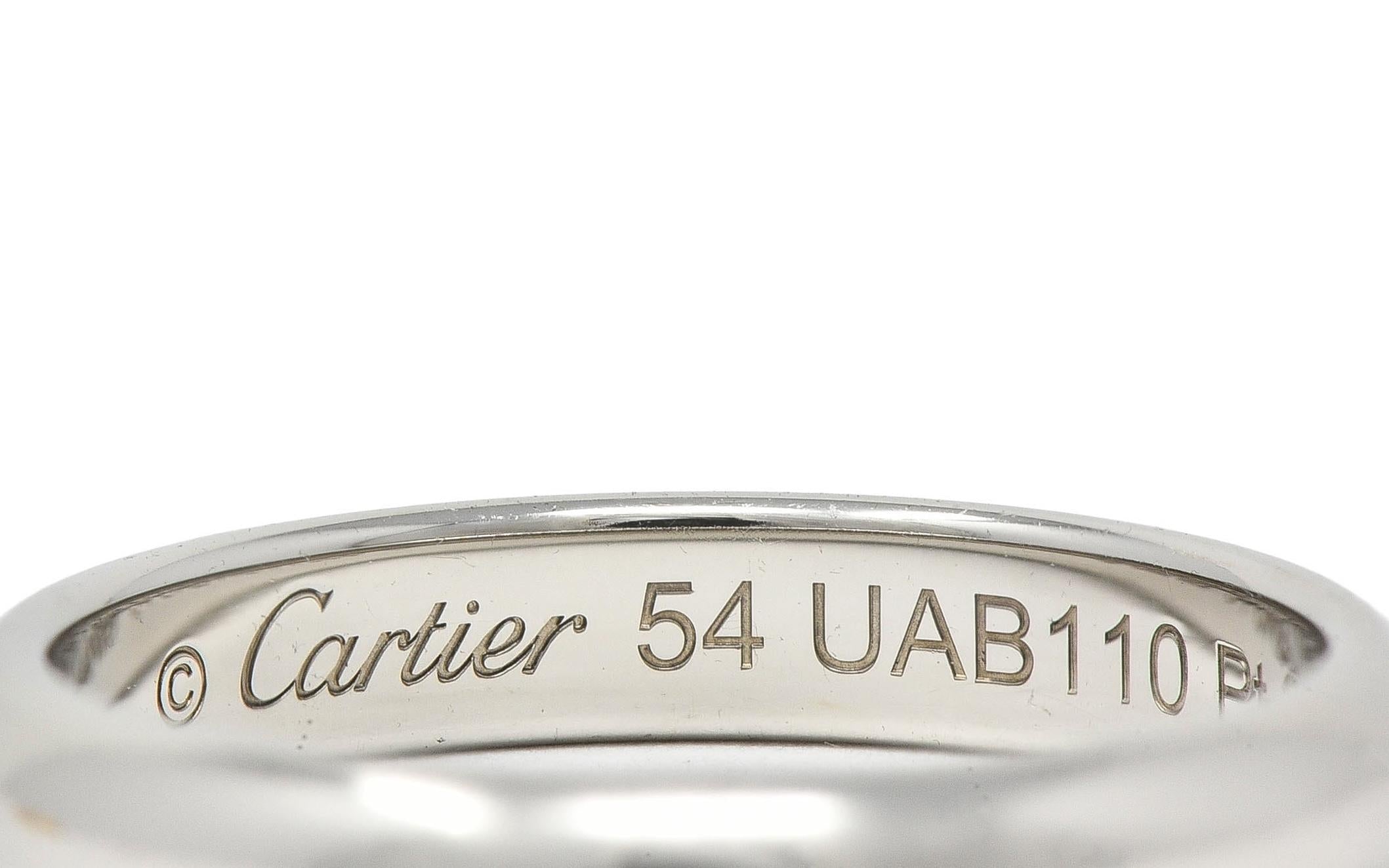 Cartier Contemporary Platinum 1895 Unisex Wedding Band Ring