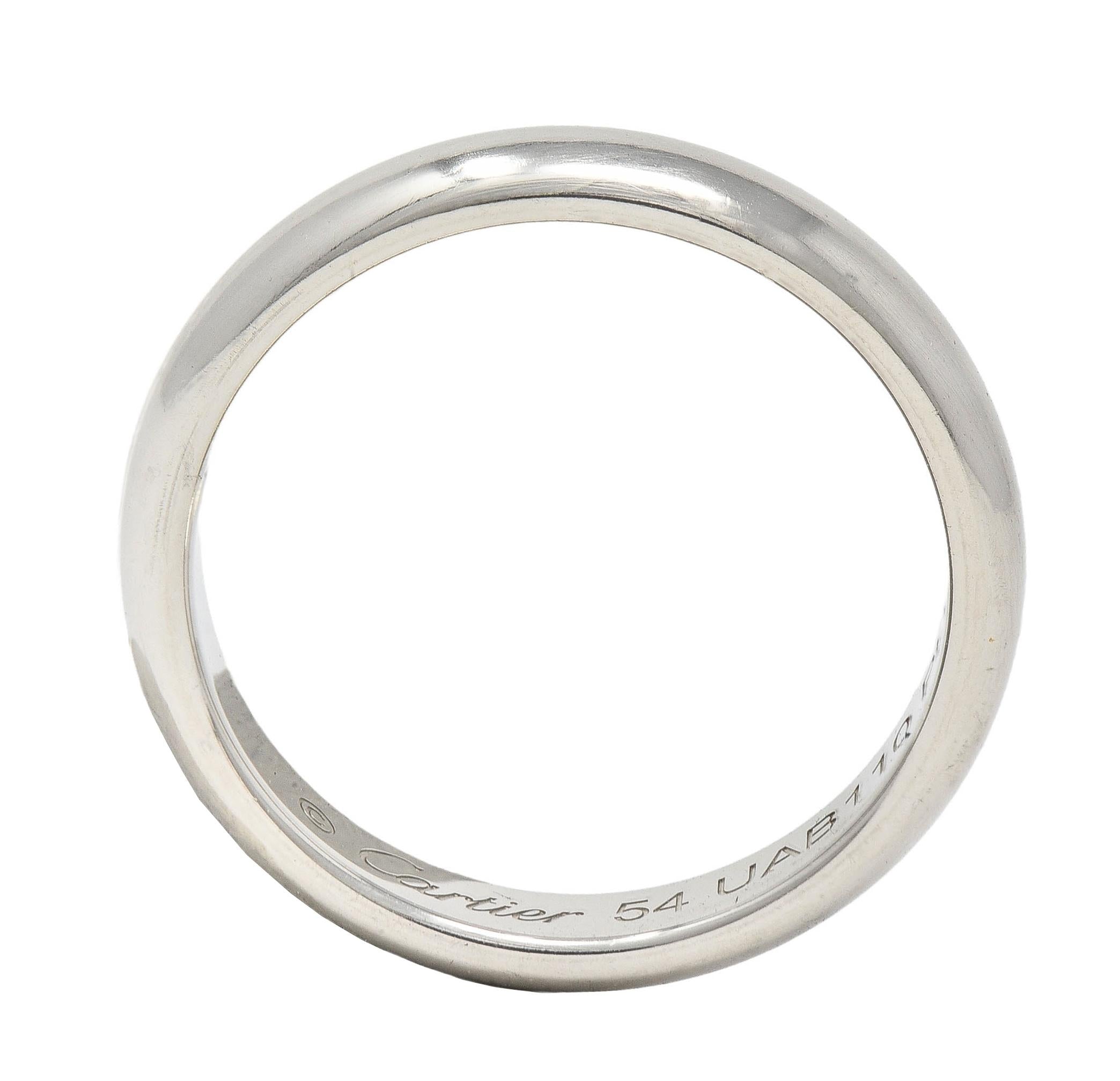 Cartier Contemporary Platinum 1895 Unisex Wedding Band Ring