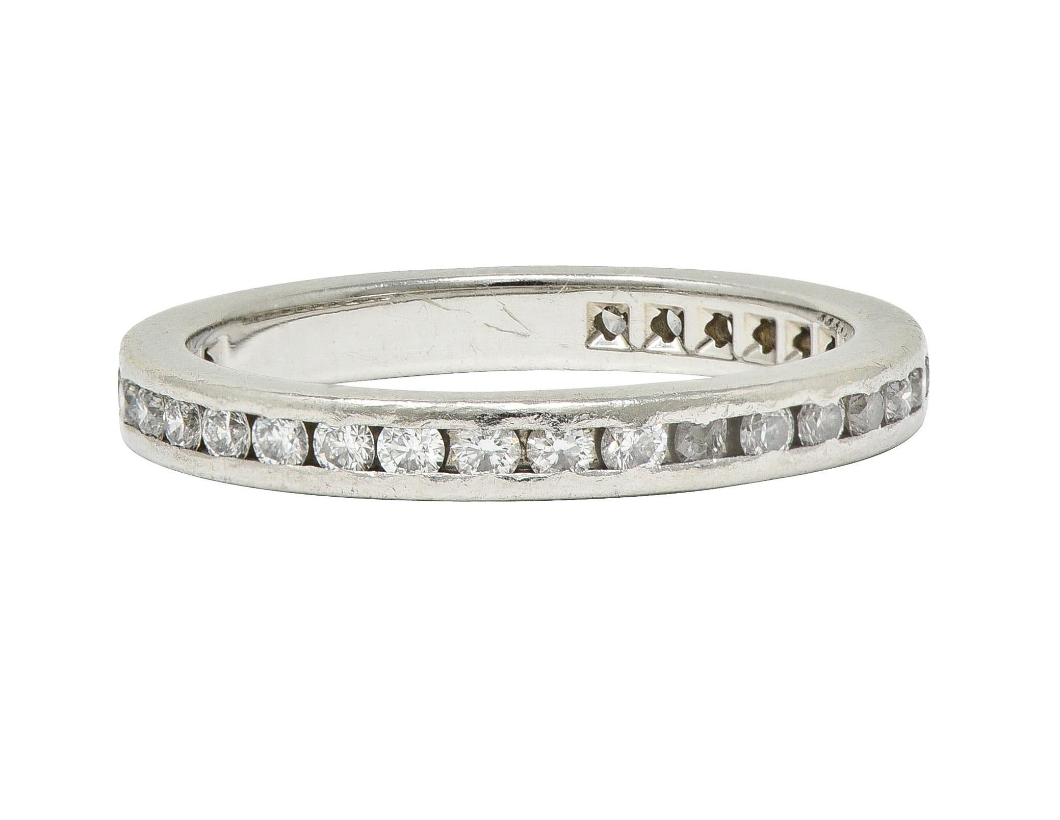 Tiffany & Co. 1.02 CTW Diamond Platinum Vintage Eternity Channel Band Ring