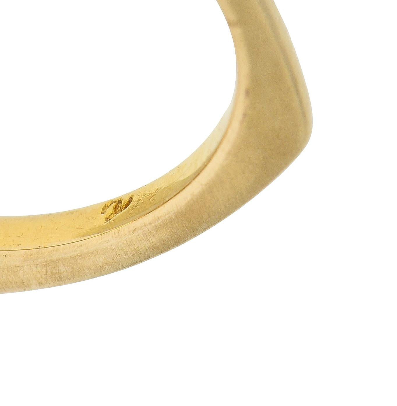 Contemporary 0.26 CTW Diamond 14 Karat Yellow Gold Stacking Band Ring