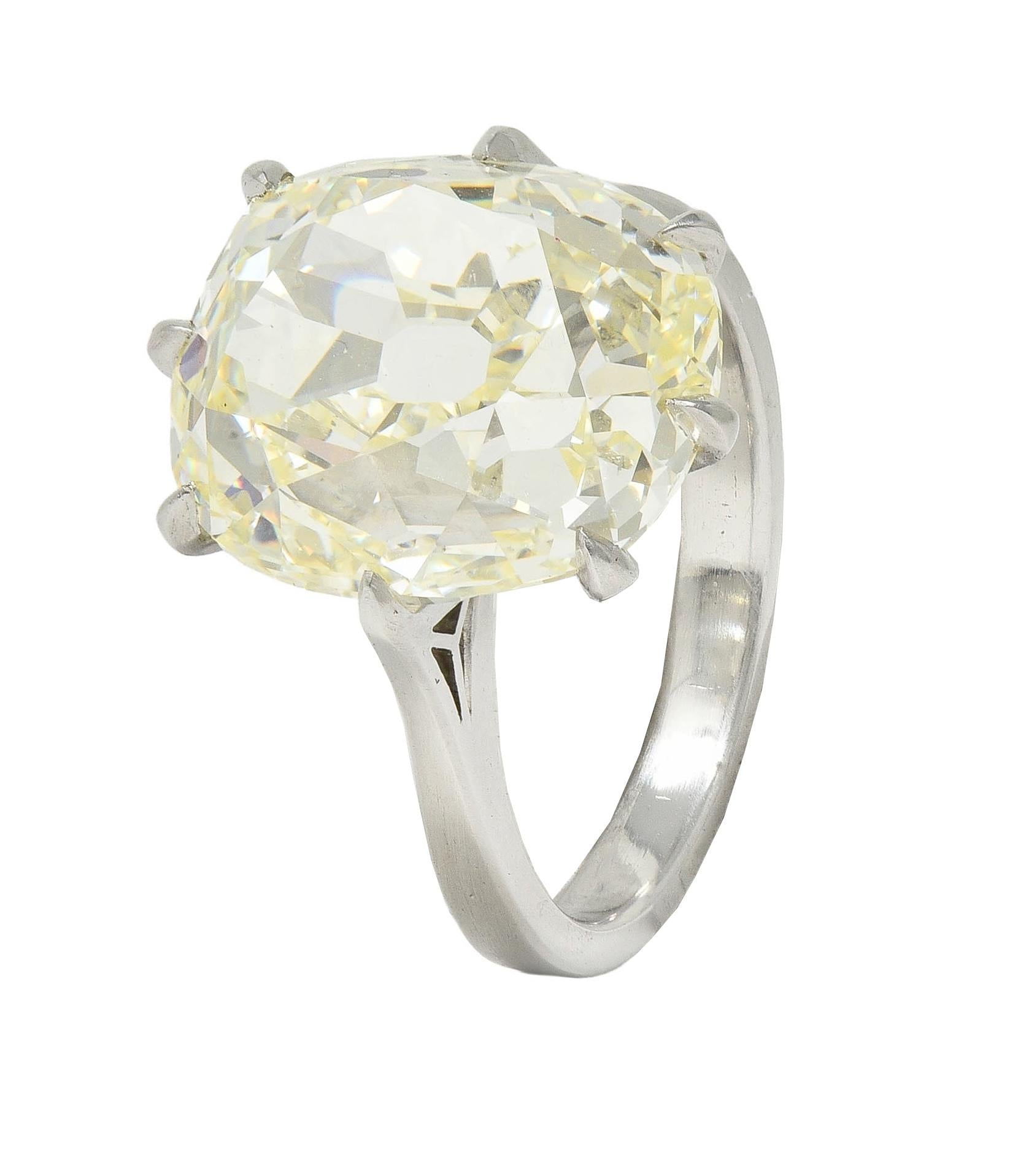 Wilson's Bespoke 10.18 CT Old Mine Butter Diamond™ Platinum Engagement Ring GIA