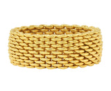 Tiffany & Co. Unisex 18 Karat Yellow Gold Mesh Somerset Wide Band Ring