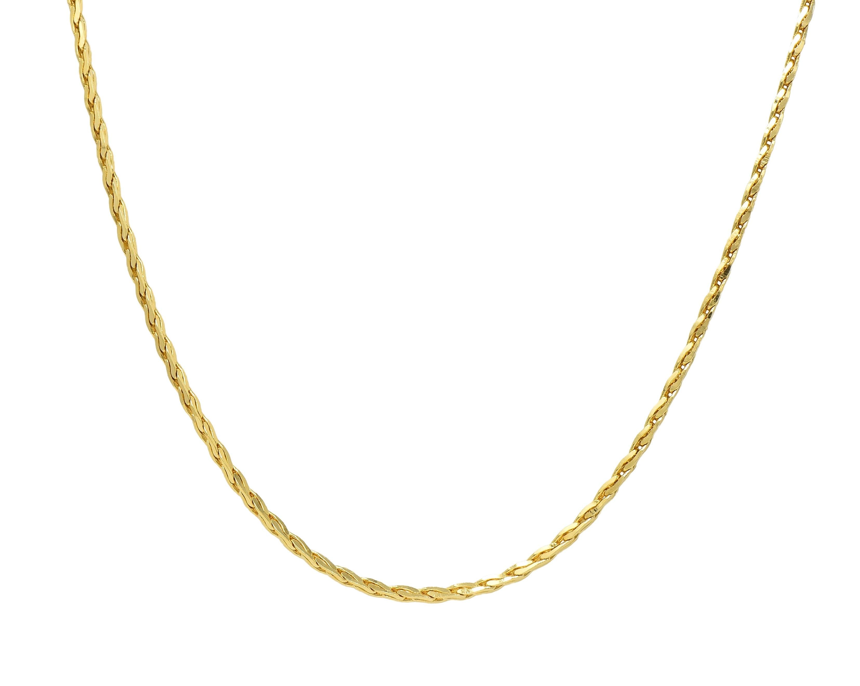 Gucci 1990's 18 Karat Yellow Gold Vintage Unisex Chain Necklace