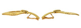 Buccellati 1970's 18K Yellow Gold Rope Vintage Door Knocker Ear-Clip Earrings