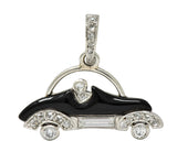 Cartier Art Deco Diamond Enamel Platinum Antique Car Automobile Charm