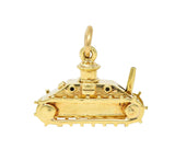 Sloan & Co. Retro 14 Karat Yellow Gold Vintage Articulating Tank Charm