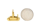 Sloan & Co. Retro 14 Karat Yellow Gold Vintage Articulating Tank Charm