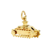 Sloan & Co. Retro 14 Karat Yellow Gold Vintage Articulating Tank Charm