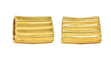 Aldo Cipullo 1970's 18 Karat Yellow Gold Vintage Rigatoni Earrings