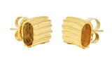 Aldo Cipullo 1970's 18 Karat Yellow Gold Vintage Rigatoni Earrings