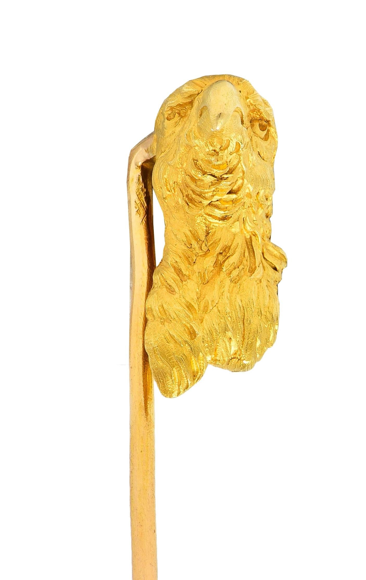 French Late Victorian 18 Karat Yellow Antique Gold Eagle Bird Stickpin