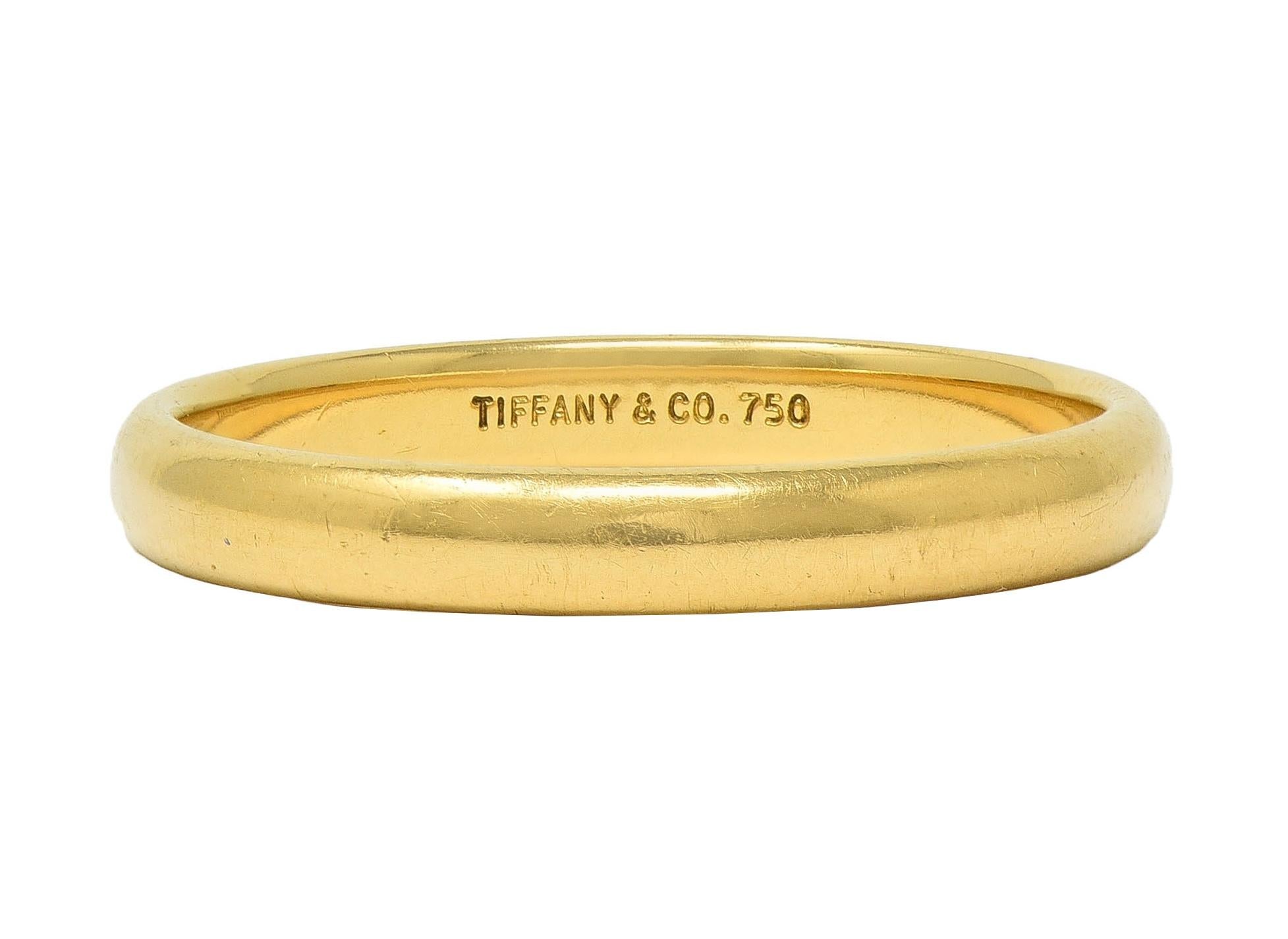 Tiffany & Co. 18 Karat Yellow Gold Contemporary Forever Men's Wedding Band Ring