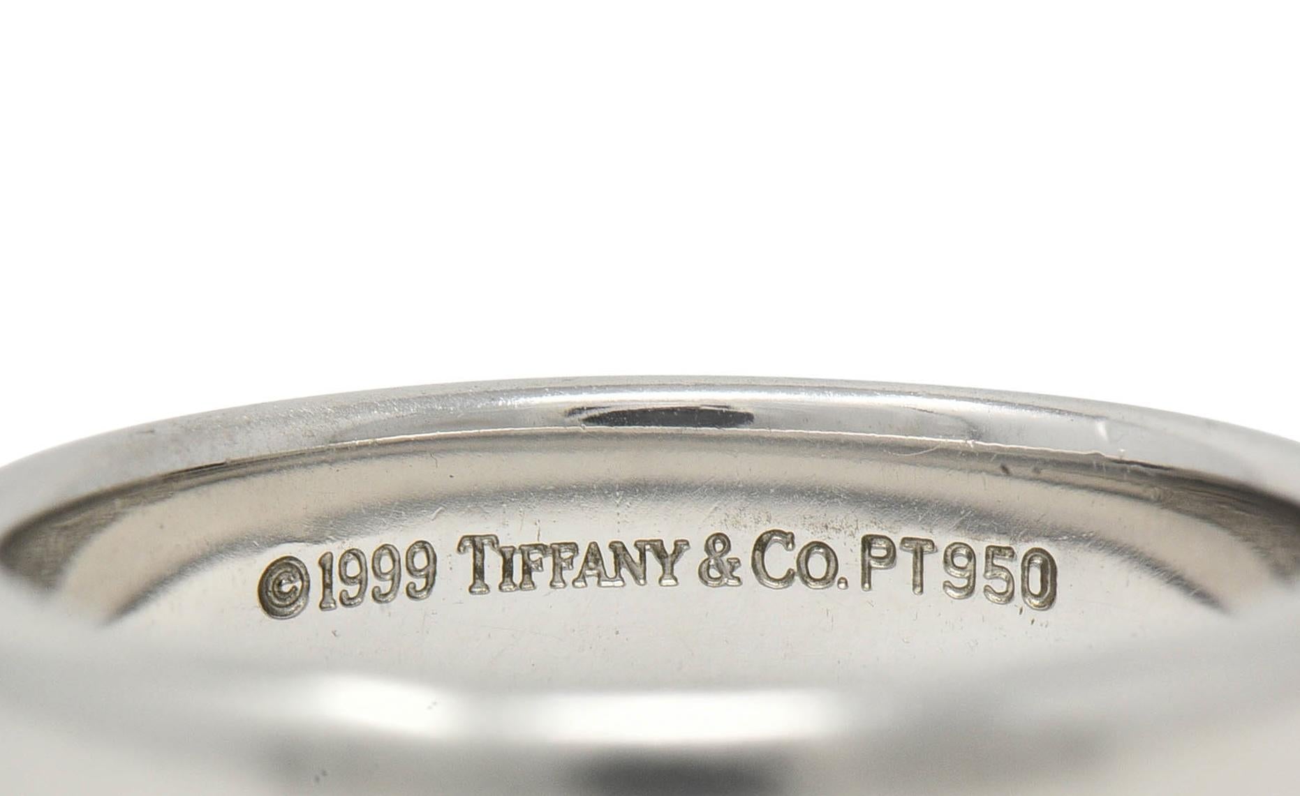 Tiffany & Co. 1999 Platinum 6.0 MM Vintage Forever Wedding Band Ring