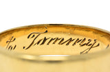 Retro 1943 14 Karat Yellow Gold Vintage Wedding Band Ring