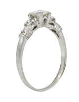Mid-Century 0.55 CTW Diamond Platinum Five Stone Vintage Engagement Ring
