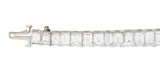 Mid-Century 25.20 CTW Rectangular Step Diamond Platinum Vintage Line Bracelet