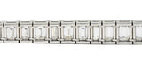 Mid-Century 25.20 CTW Rectangular Step Diamond Platinum Vintage Line Bracelet