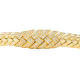 Van Cleef & Arpels French 3.80 CTW Diamond 18 Karat Gold Vintage Woven Bracelet