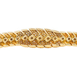 Van Cleef & Arpels French 3.80 CTW Diamond 18 Karat Gold Vintage Woven Bracelet