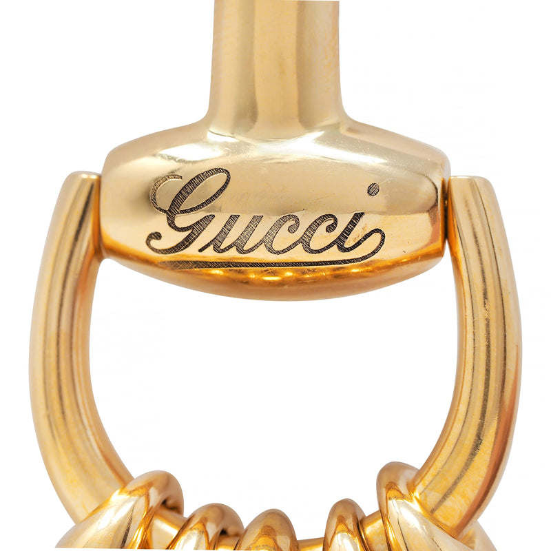 Gucci 1990's 18 Karat Yellow Gold Multi-Strand Mariner Link Horsebit Bracelet