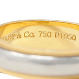 Tiffany & Co Platinum 18 Karat Yellow Gold Contemporary Unisex Wedding Band Ring