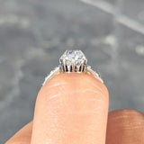 French Edwardian 2.74 CTW Old Mine Cut Diamond Toi-Et-Moi Silver-Topped 14 Karat Yellow Gold Antique Ring Wilson's Estate Jewelry