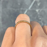 1990's 18 Karat Yellow Gold Zig-Zag Vintage Stacking Wedding Band Ring