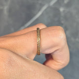 1990's 18 Karat Yellow Gold Zig-Zag Vintage Stacking Wedding Band Ring